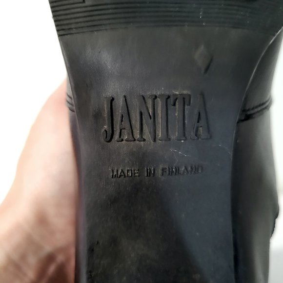 Janita Calf High Heeled Boots 22890, Black SZ 37 - Picture 11 of 15